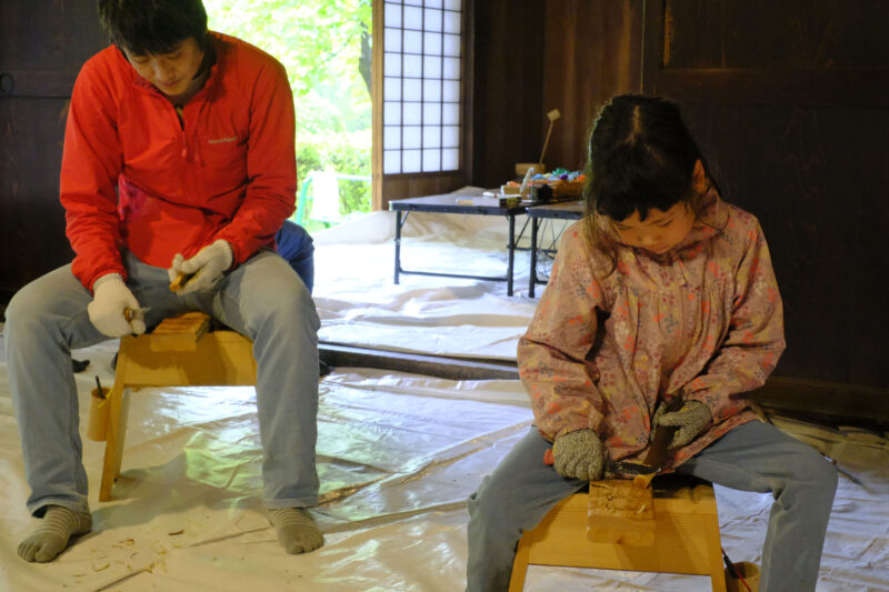 慣れている子は自分で黙々と削っていきます