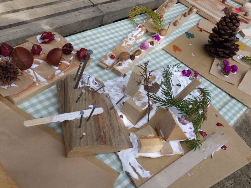 思い思いにつくった作品たち。