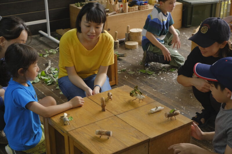みんなの作品を並べてまるで動物園のよう