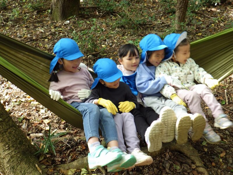 ハンモックに揺られてのんびり