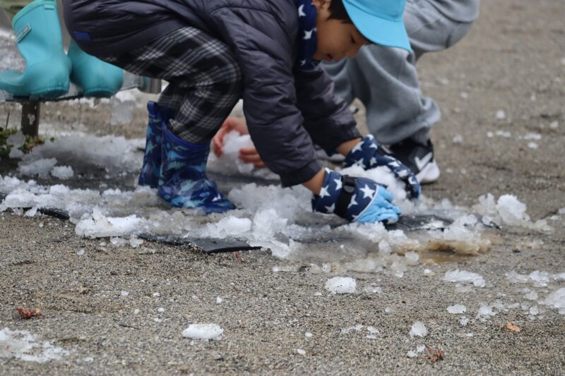 雪だるまや、雪合戦、おもいきり遊んだね