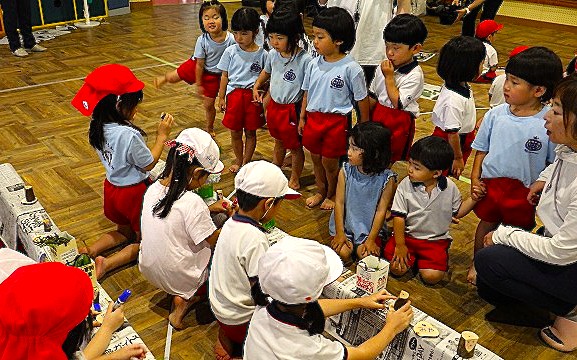 見学に来た年少さんたち