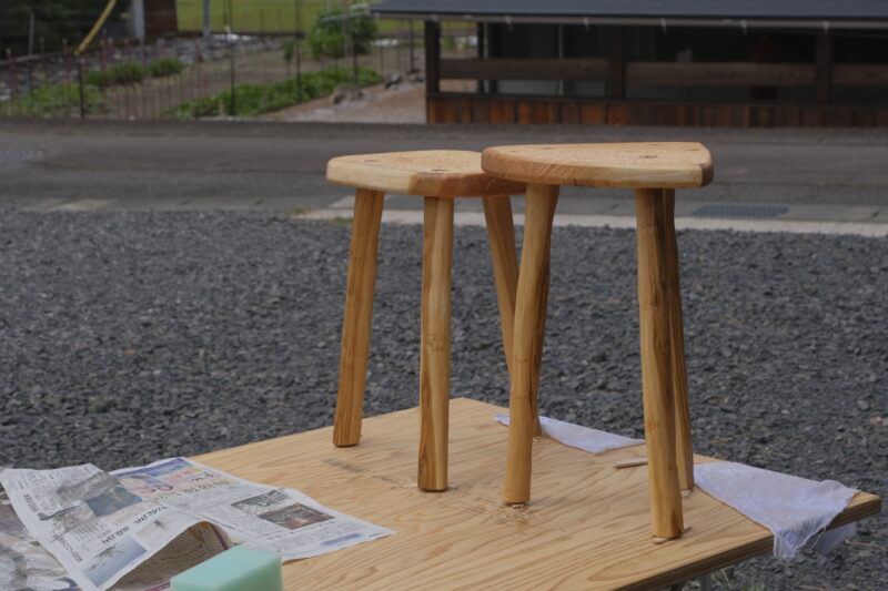 もの作りキャンプ②で作ったスツール